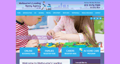 Desktop Screenshot of melbournesleadingnannyagency.com.au
